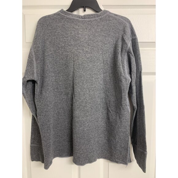 L.L. Bean L Regular Cotton Outdoor Classic Casual Henley Pullover Gray - Picture 3 of 7